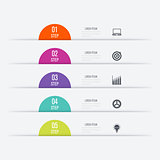 Vector illustration infographics 5 options