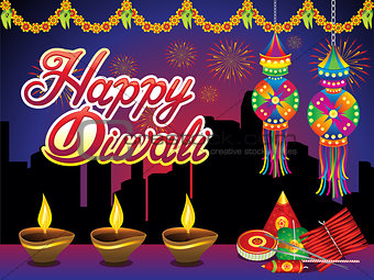 abstract artistic creative diwali night background