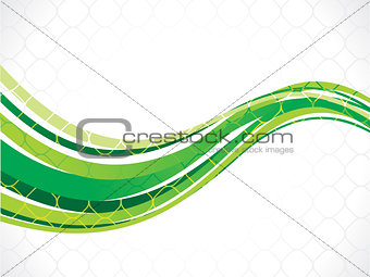 abstract artistic green wave