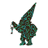 Dwarf pattern silhouette tale small gnome