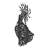 Medusa Gorgon pattern silhouette ancient mythology fantasy