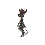 Imp pattern silhouette ancient mythology fantasy