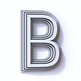 Three steps font letter B 3D