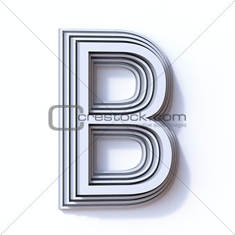 Three steps font letter B 3D