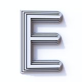 Three steps font letter E 3D