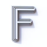 Three steps font letter F 3D