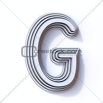 Three steps font letter G 3D