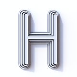 Three steps font letter H 3D