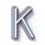 Three steps font letter K 3D