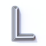 Three steps font letter L 3D