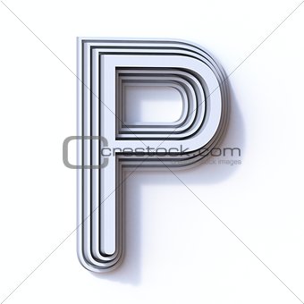 Three steps font letter P 3D