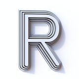 Three steps font letter R 3D