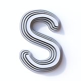 Three steps font letter S 3D