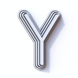 Three steps font letter Y 3D