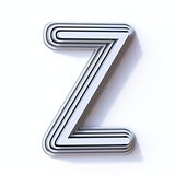 Three steps font letter Z 3D