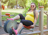Pregnant Woman Cycling Fitness
