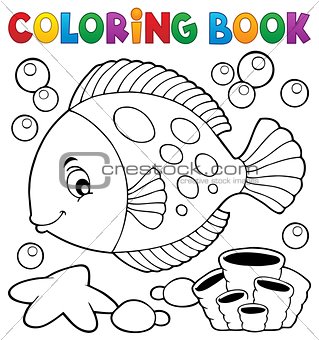 Coloring book with fish theme 7