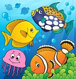 Coral reef fish theme image 9