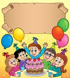 Small parchment with kids party topic 3
