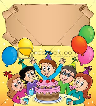 Small parchment with kids party topic 3