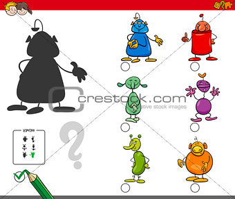 shadows activity game with alien characters