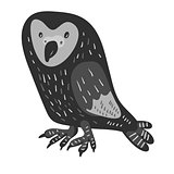 Vector design with a a cute and friendly owl