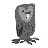 Vector design with a a cute and friendly owl