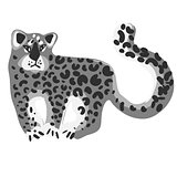 Vector design with a a cute and friendly leopard