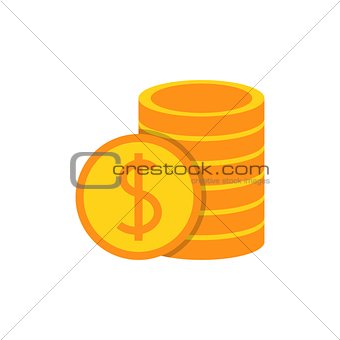 Pile with coins