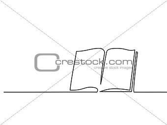 Opened book with pages isolated on white
