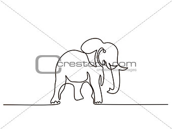 Elephant walking symbol