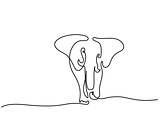 Elephant walking symbol