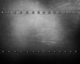 Metal texture background with rivets