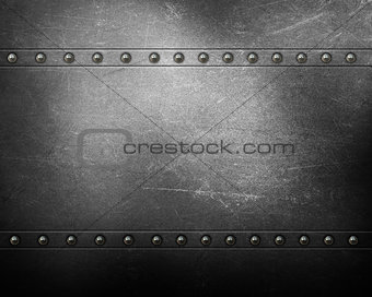 Metal texture background with rivets
