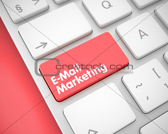 E-Mail Marketing on the Red Keyboard Button. 3D.
