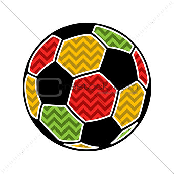 Colorful football ball
