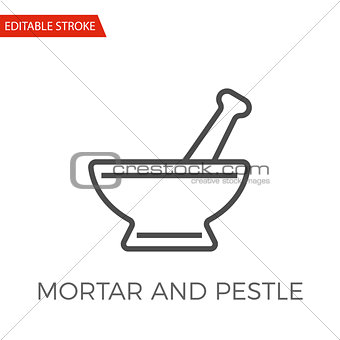 Mortar and Pestle Vector Icon