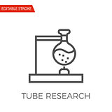Tube Research Vector Icon