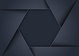 Metallic Gray Background Formed as Hexagonal Shape