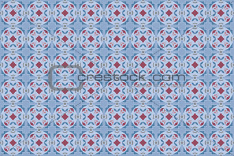 Decorative Ceramic Seamless Tiles in Blue Tones