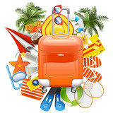 Vector Beach Accessories with Rolling Bag