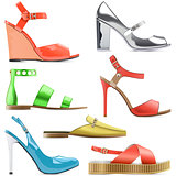 Vector Female Summer Shoes