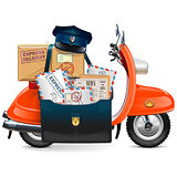 Vector Postal Scooter