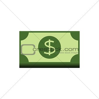 Dollar banknotes flat icon