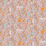 Camo marbled strokes seamless vector pattern.