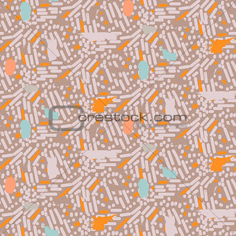 Camo marbled strokes seamless vector pattern.
