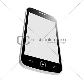 Black mobile phone, 3d rendering
