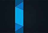 Dark Grid Background with Blue Graphic Segments