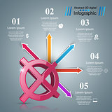 Stop, no 3d realistic icon. Business infographic.