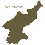 Vector North Korea Contour